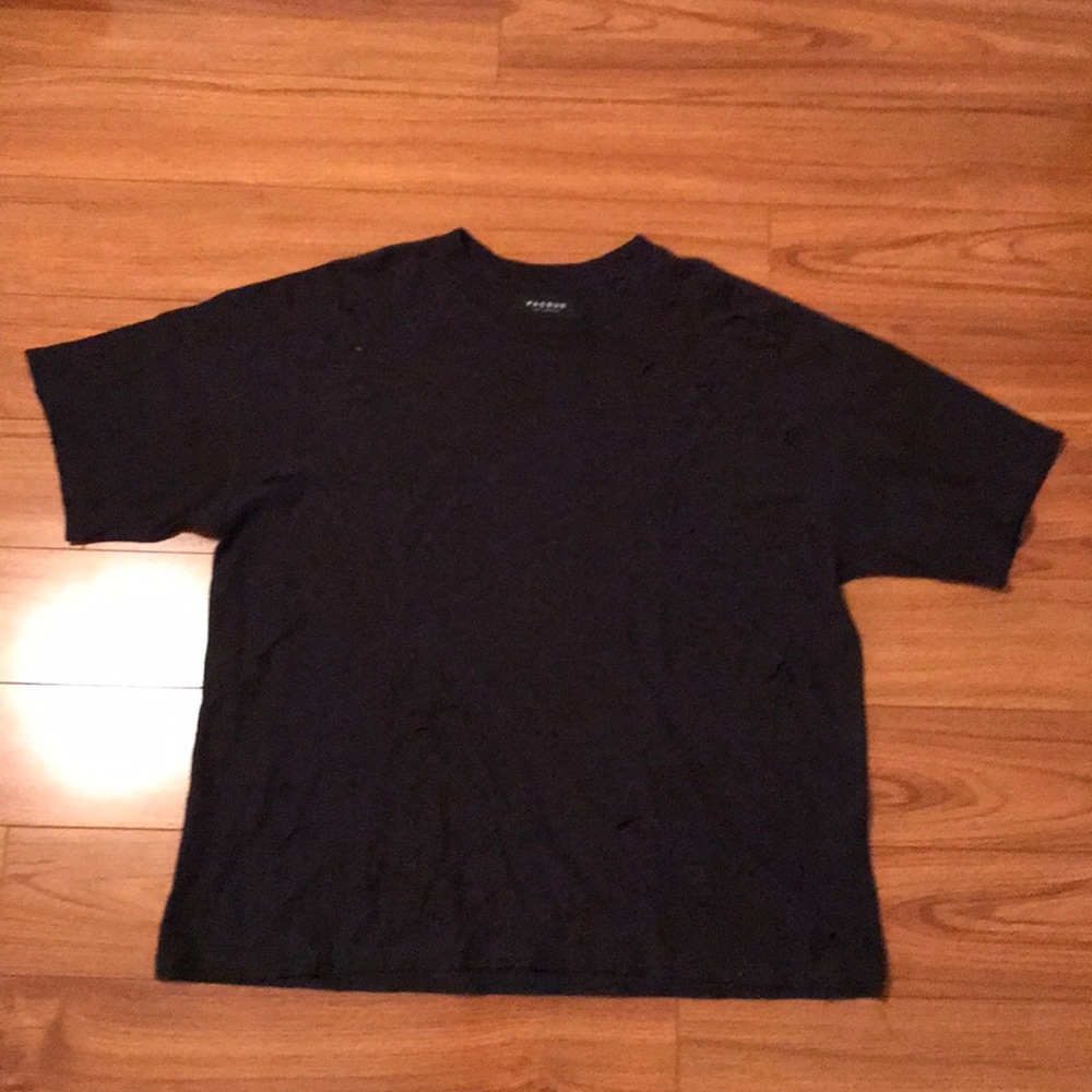 Pacsun Ripped Black T-Shirt